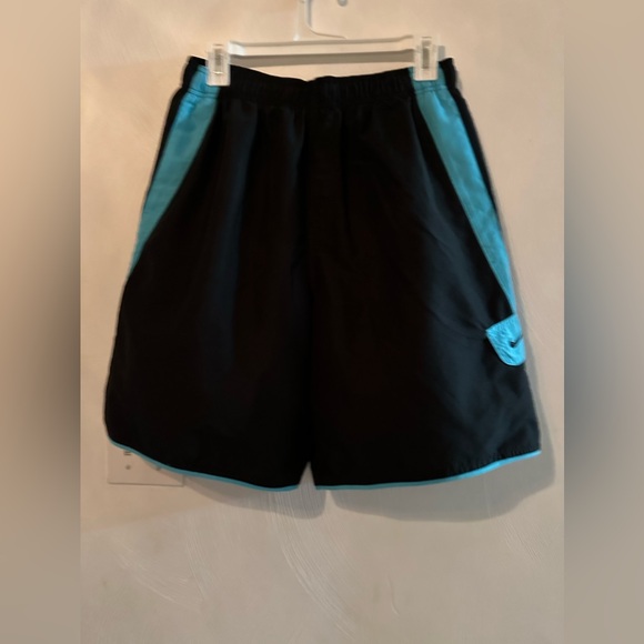 Nike Classic Black Blue Performance Lined Drawstring Swim Shorts Men's Sz L - Picture 3 of 5